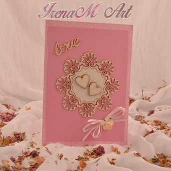 Ръчно изработени изделия от хартия Свети Валентин  Ръчно изработена картичка Розов сън